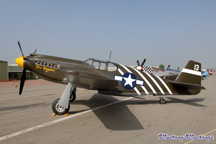 North American P-51A-10-NA Mustang Miss Virginia conservado en el Planes of Fame en Chino, California