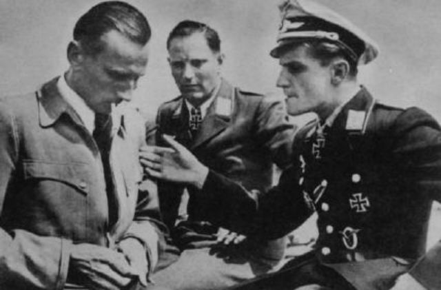 Visitando a Messerschmitt en Augsburg en Julio de 1942