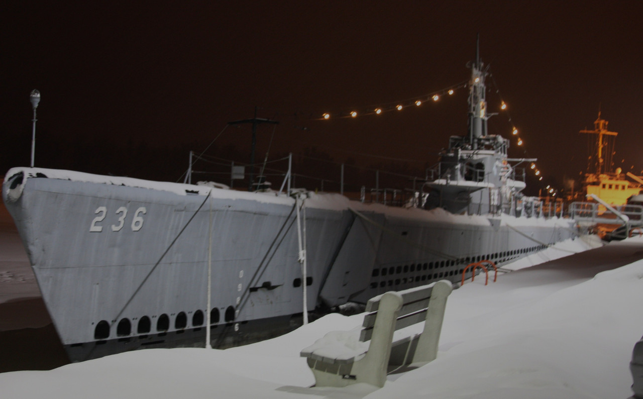 USS Silversides SS 236 conservado en el Museo Naval de los Grandes Lagos en Muskegon, Michigan, EE.UU.