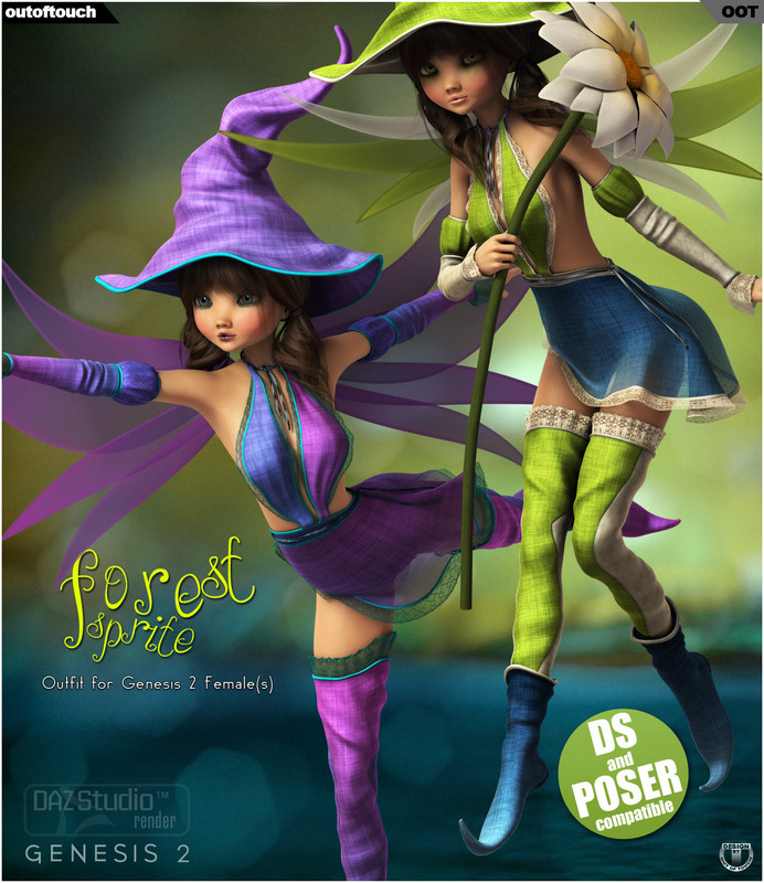 Forest Sprite Outfit for Genesis 2 Female(s)
