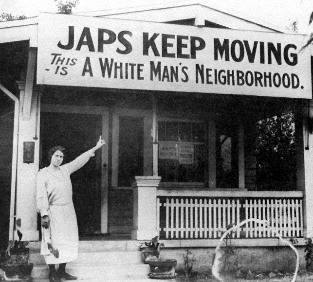 Los japoneses se mudaron. Este es un vecindario de blancos