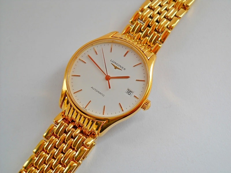 Золотые часы мужские с золотым браслетом купить. Longines l619.2. Longines flagship l 619.2. Лонжин l 619.2 золотые. L619. 2 L619.2 Longines.