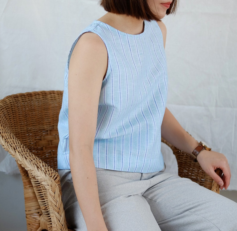 Candy Cropped Top - Women's Vests - Cotton & Hemp Green