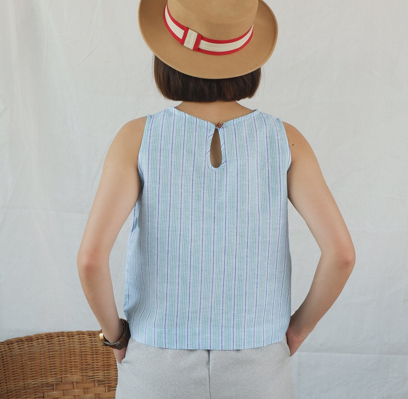 Candy Cropped Top - Women's Vests - Cotton & Hemp Green