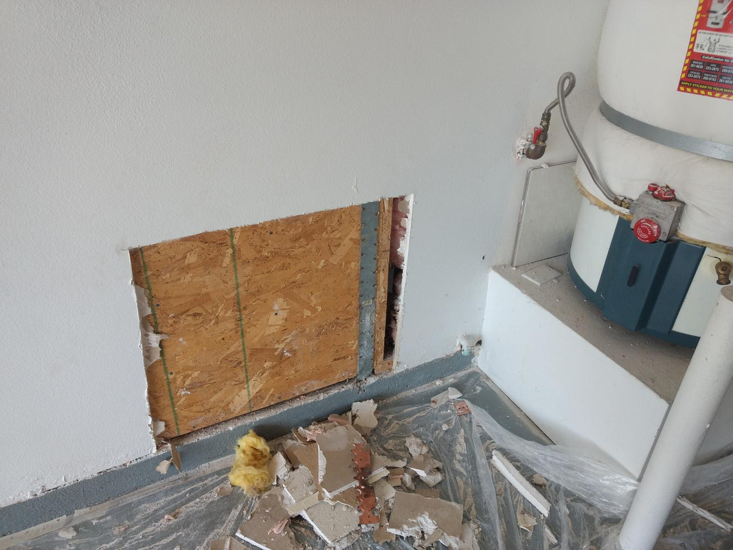 why is there plywood behind drywall? 2