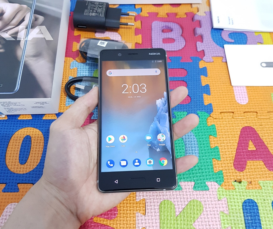 Sell Nokia 8 Dualsim Silver 64Gb Fullset bisa tt
