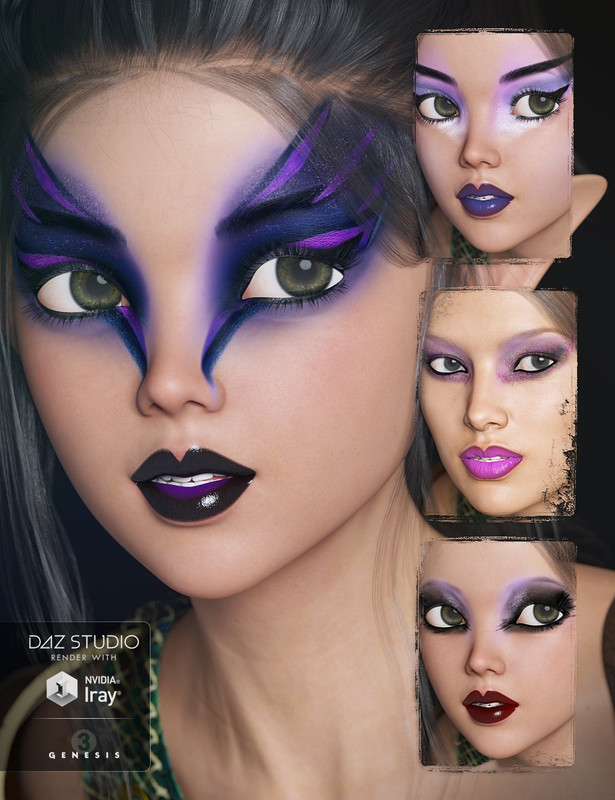 dark fantasy makeup for genesis 3 female