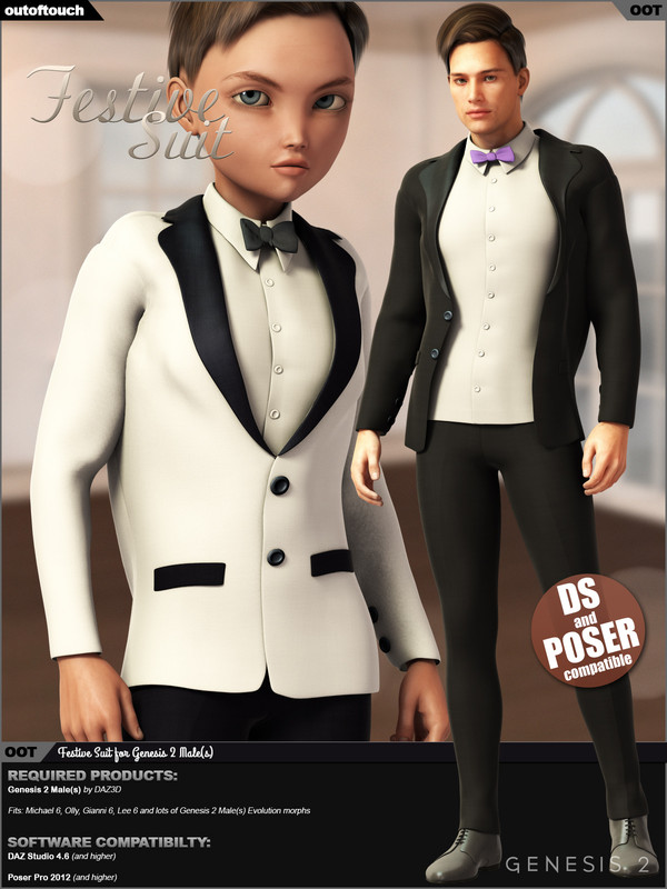 Festive Suit for Genesis 2 Male(s)