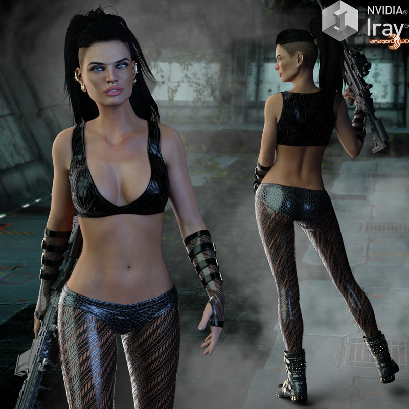 BLACKHAT – CruX Outfit for the Genesis 3 Female
