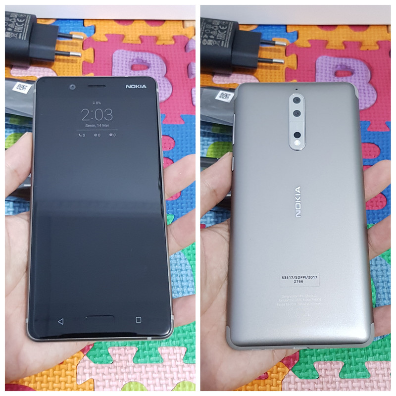 Sell Nokia 8 Dualsim Silver 64Gb Fullset bisa tt