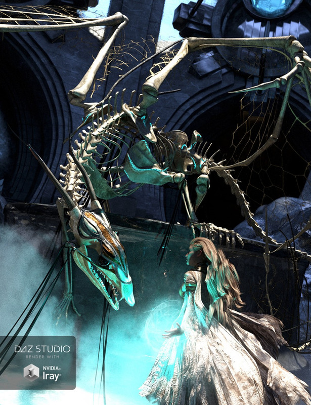 00 main dforce dragon wraith skeleton and accessories daz3d 1