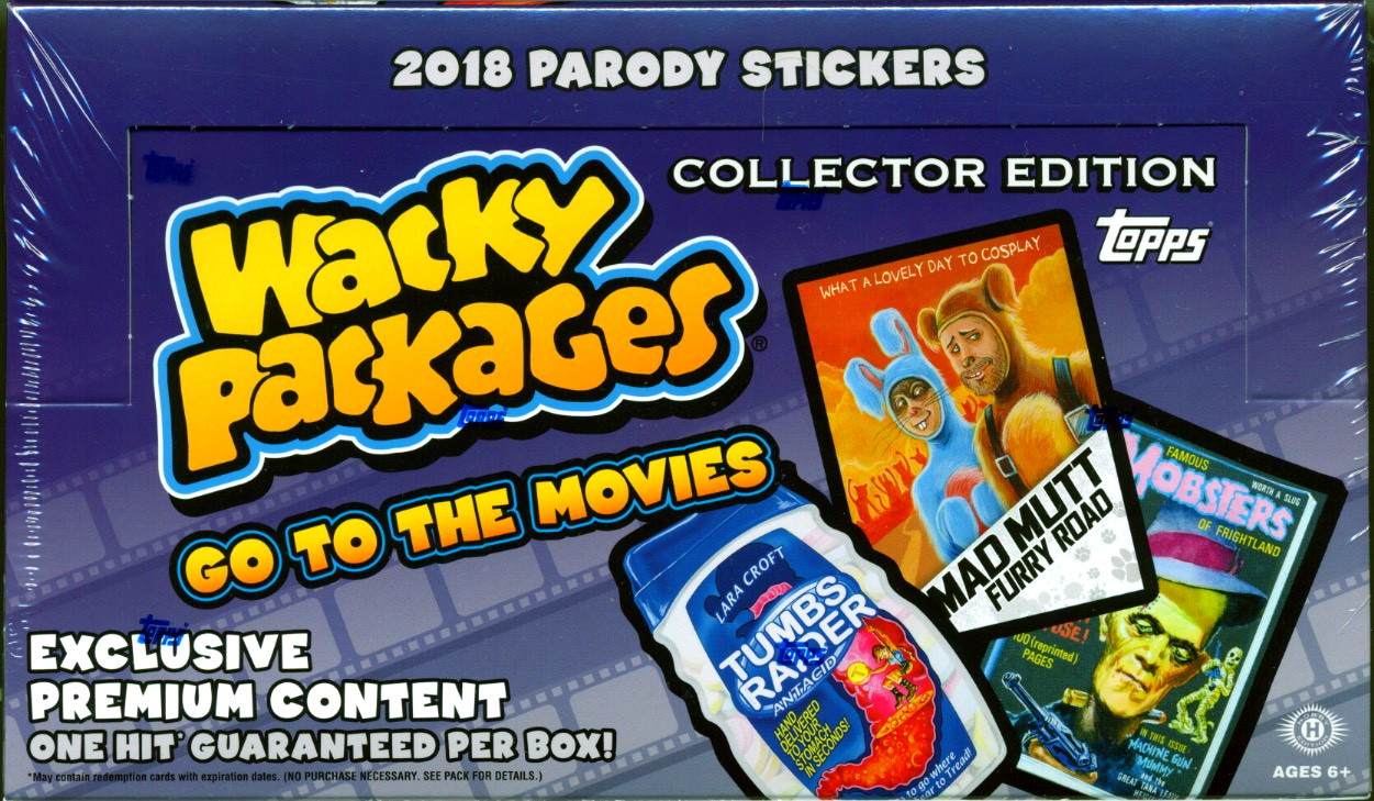 2018 WACKY PACKAGES GO TO THE MOVIES CLASSIC FILM STICKERS BONUS SET ALL 20/20