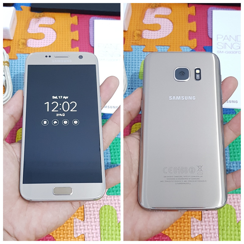 Sell Samsung Galaxy S7 Flat Gold Dualsim Ex Sein Fullset bisa tt