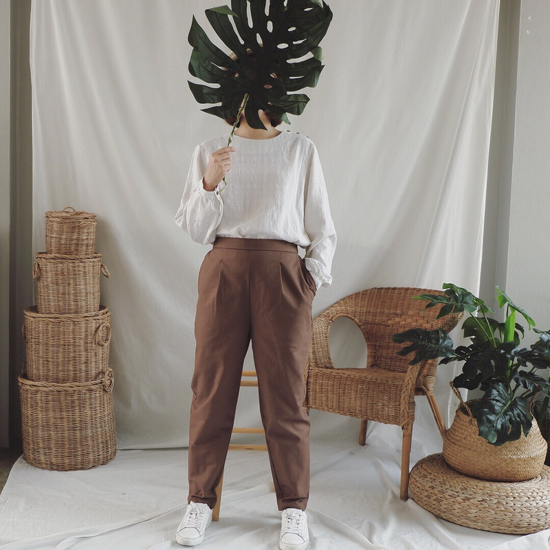 Charlie Pants : Brown - Women's Pants - Cotton & Hemp Brown