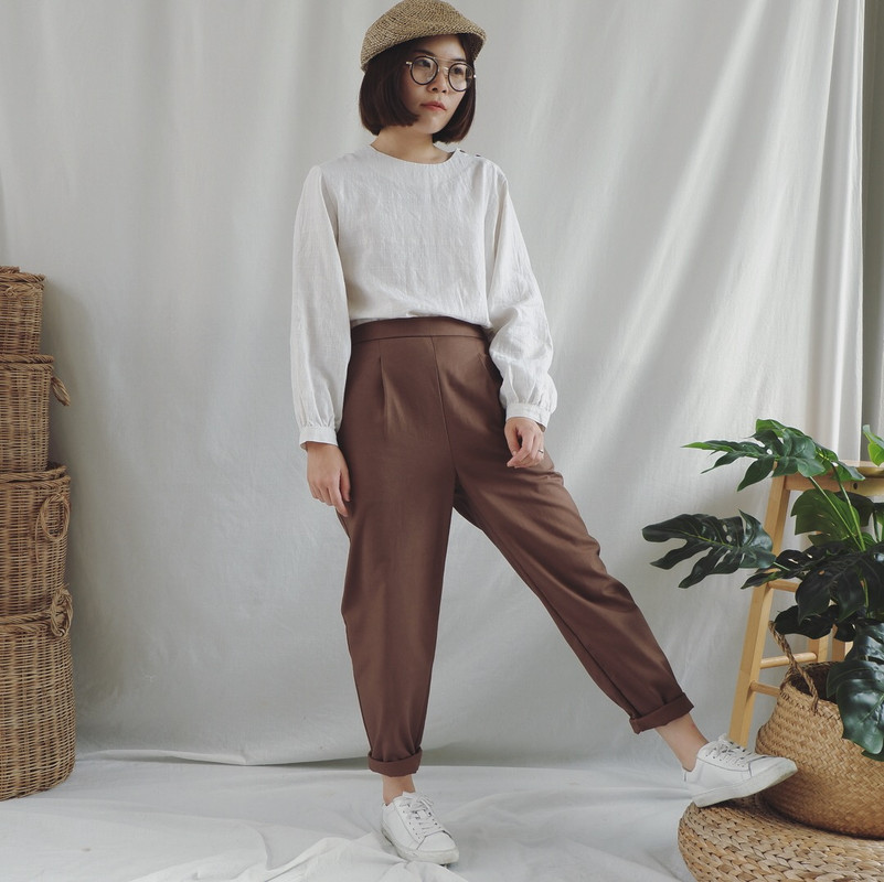 Charlie Pants : Brown - Women's Pants - Cotton & Hemp Brown