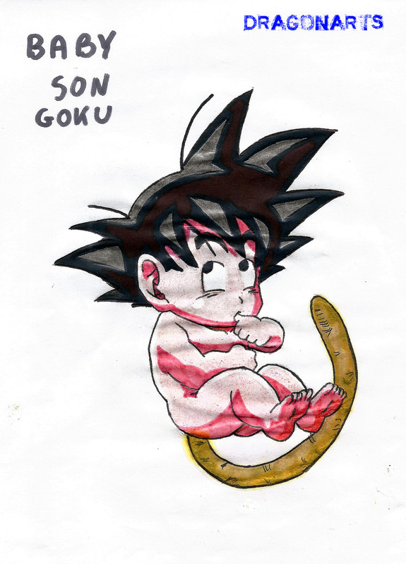 baby goku drawings