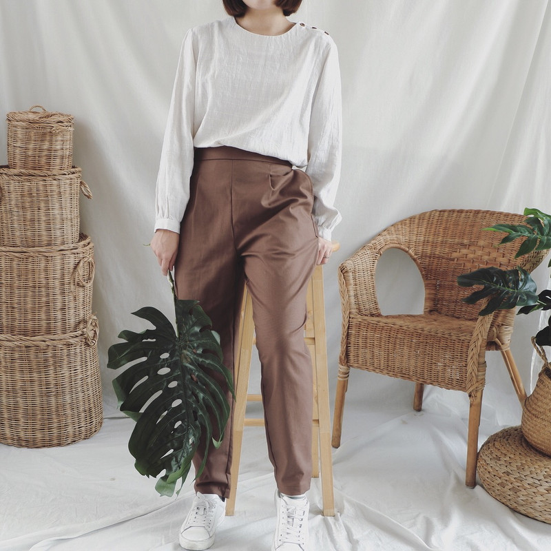 Charlie Pants : Brown - Women's Pants - Cotton & Hemp Brown