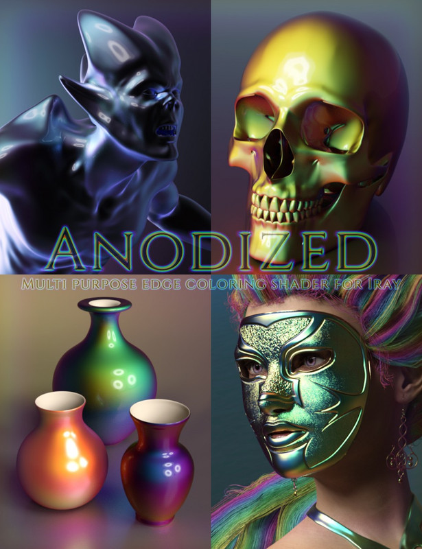 00 main anodized custom shader and preset suite for iray daz3d