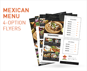 Mexican Restaurant Menu Flyers 2 – 4 Options - 2